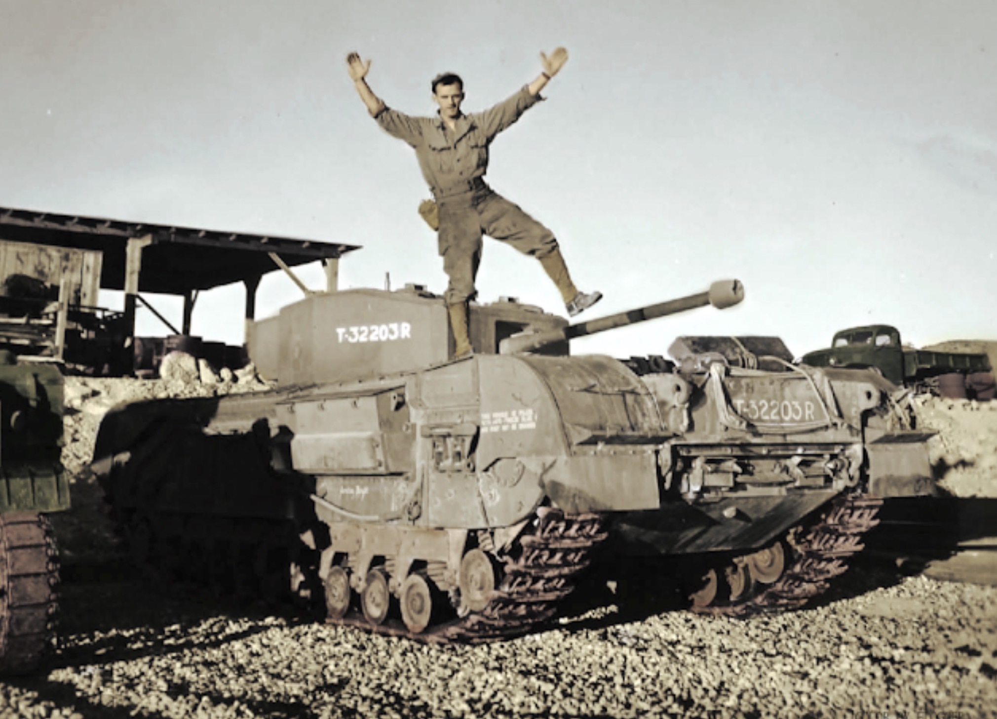 A Churchill tank, England 